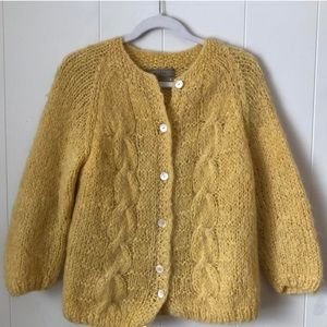 Vintage 50’s/60’s Yellow Knit Cardigan